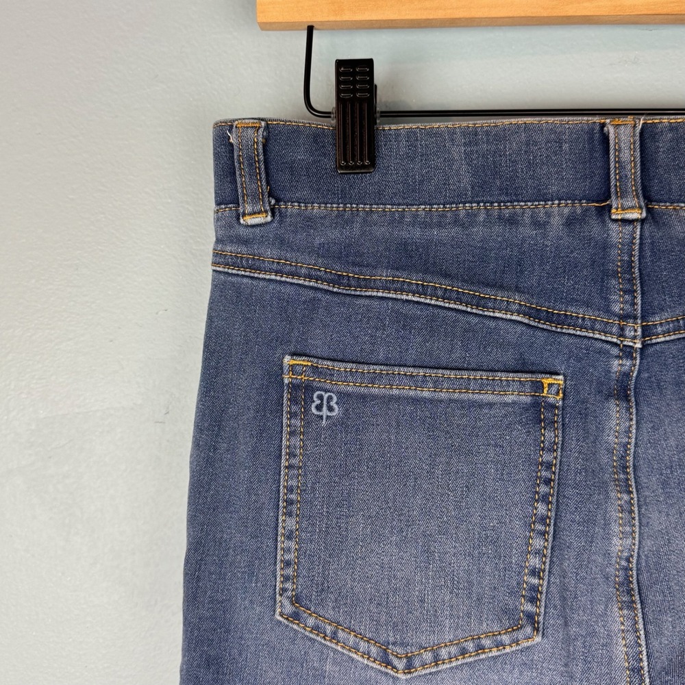 Betabrand Womens Small Petite Blue Yoga Stretch Denim Straight Leg Jeans Pants - Picture 5 of 9